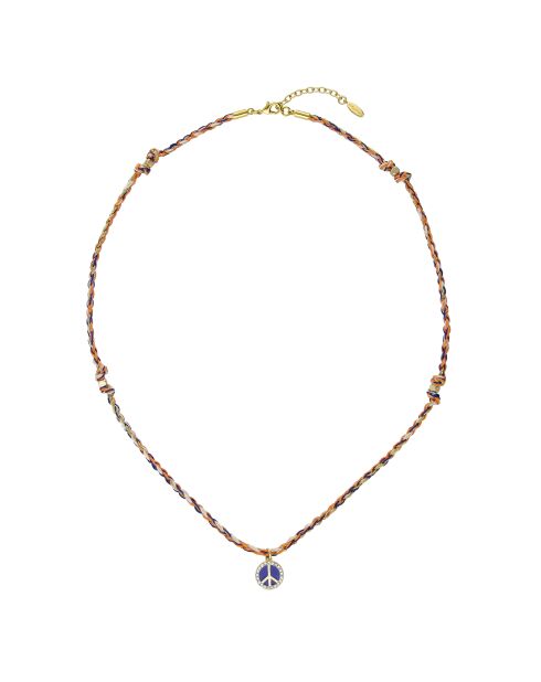 Collier Peace & Love Brixton bleu