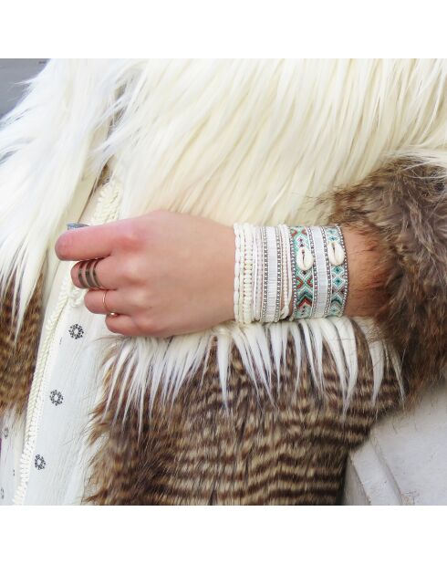Bracelet manchette Monatwin turquoise
