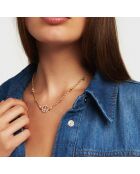 Collier Peace & Love Bonzey blanc