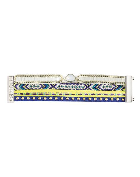 Bracelet manchette Bahamas bleu
