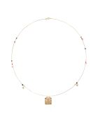 Collier chaîne avec pampilles et pendentif Bless vert