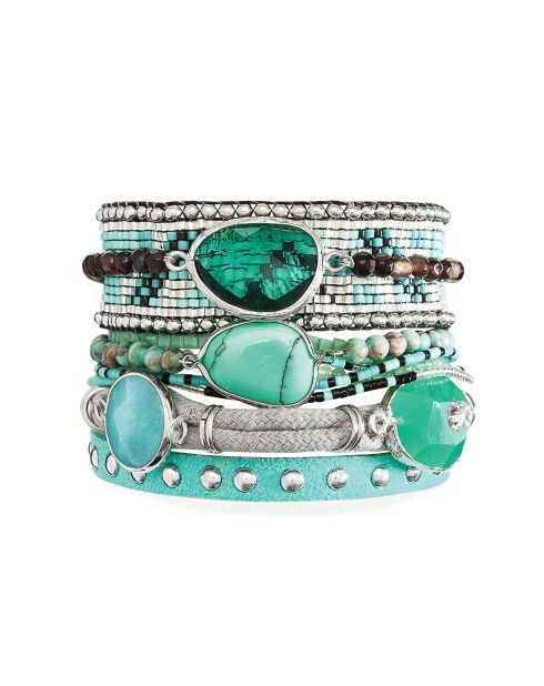 Bracelet manchette Atlantis turquoise