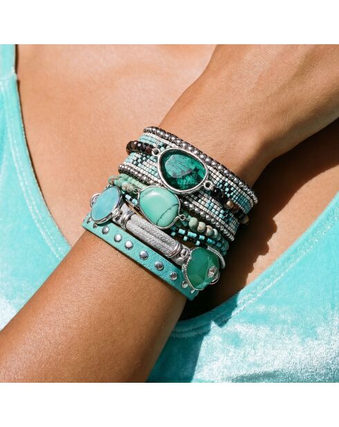 Bracelet manchette Atlantis turquoise