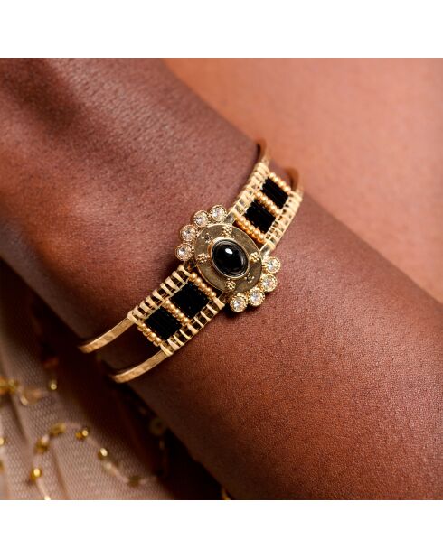 Bracelet jonc Brilliant noir