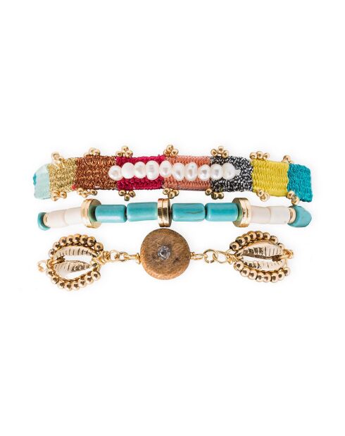 Bracelet manchette Robinson multicolore