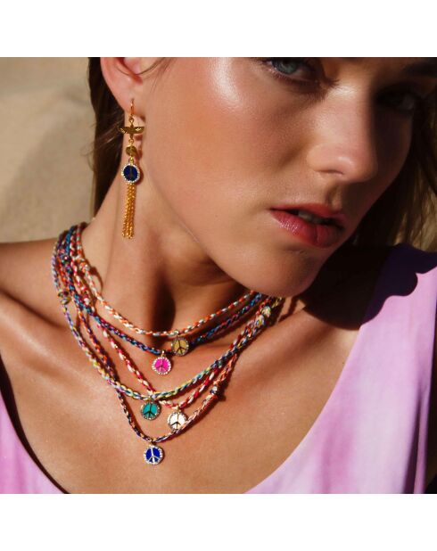 Collier Peace & Love Brixton turquoise