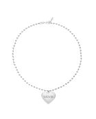 Collier chaîne avec pendentif central Loveme argenté