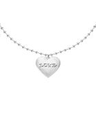Collier chaîne avec pendentif central Loveme argenté