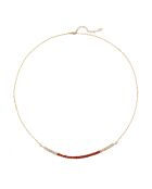 Collier sautoir Joaquin Brique rouge