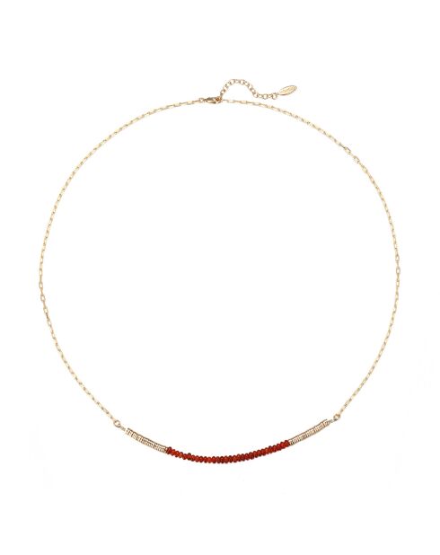 Collier sautoir Joaquin Brique rouge