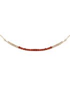 Collier sautoir Joaquin Brique rouge