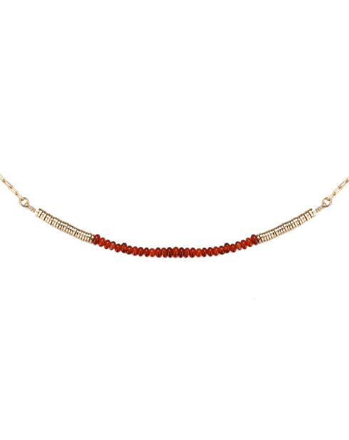Collier sautoir Joaquin Brique rouge