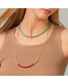 Collier sautoir Joaquin Brique rouge