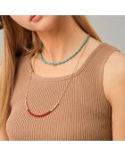 Collier sautoir Joaquin Brique rouge