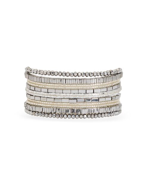 Bracelet manchette Santafe argenté