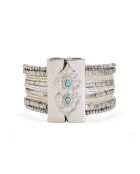 Bracelet manchette Santafe argenté