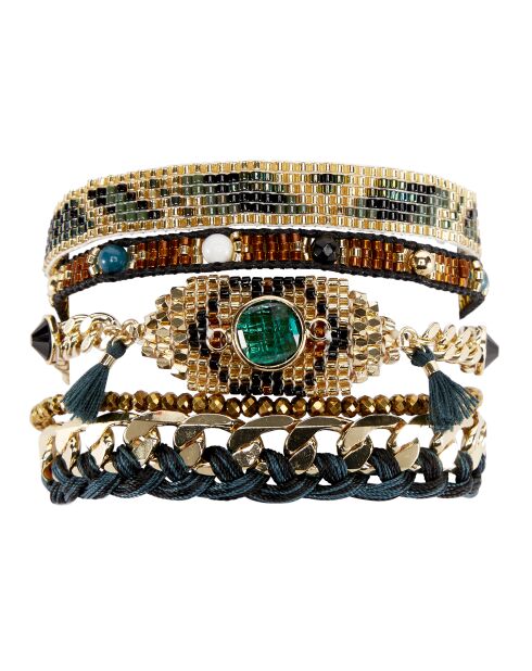 Bracelet manchette Destiny noir