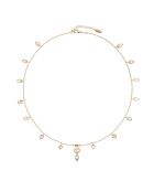Collier chaîne avec pampilles Brandi blanc