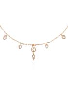 Collier chaîne avec pampilles Brandi blanc