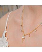 Collier chaîne avec pampilles Brandi blanc