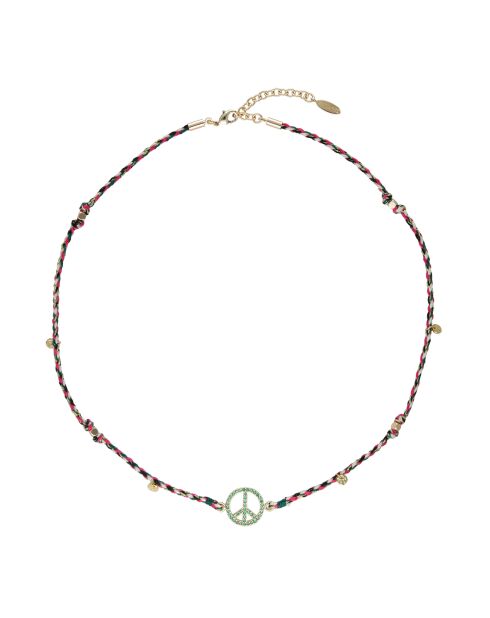 Collier Peace & Love Bonzey vert