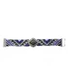 Bracelet manchette Charcoal argenté