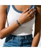 Bracelet manchette Charcoal argenté