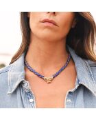 Collier chaîne Malena bleu