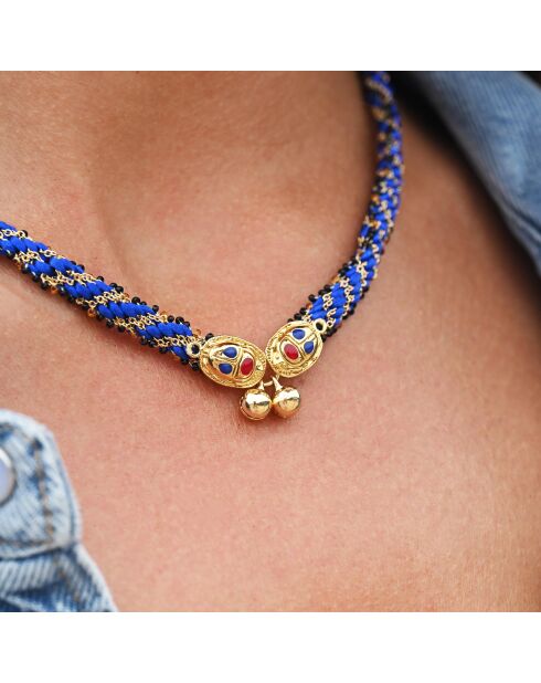 Collier chaîne Malena bleu