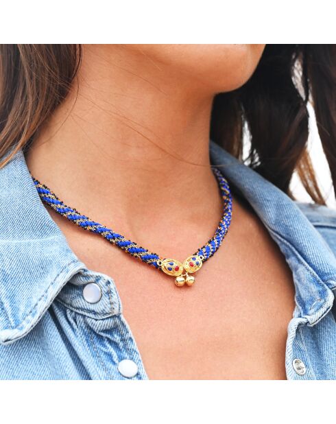 Collier chaîne Malena bleu