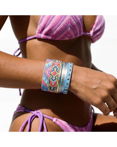 Bracelet manchette Caracas bleu