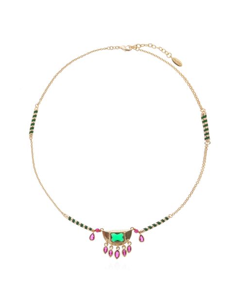 Collier chaîne avec pendentif Nikole vert