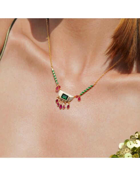 Collier chaîne avec pendentif Nikole vert