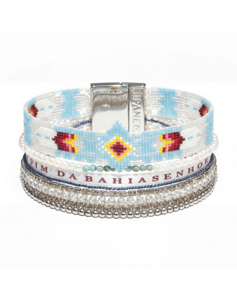 Bracelet manchette Maldives turquoise