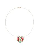 Collier chaîne avec charm central avec perles Janeira blanc