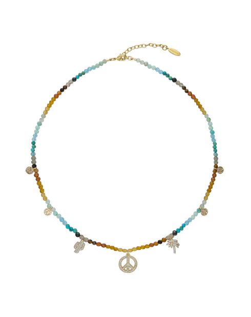 Collier peace & love Dreamer turquoise