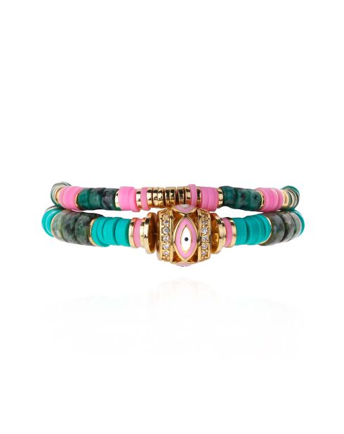 Bracelet multiliens Tweeks turquoise