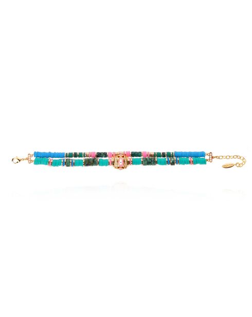 Bracelet multiliens Tweeks turquoise