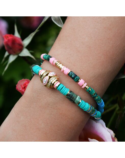 Bracelet multiliens Tweeks turquoise