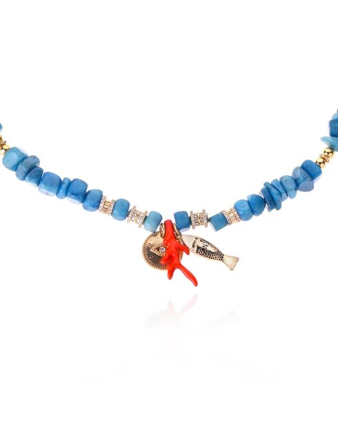 Collier Claude bleu