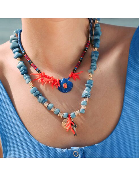 Collier Claude bleu