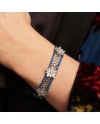 Bracelet manchette Gabyblue argenté