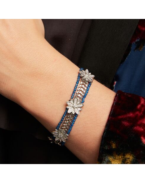 Bracelet manchette Gabyblue argenté
