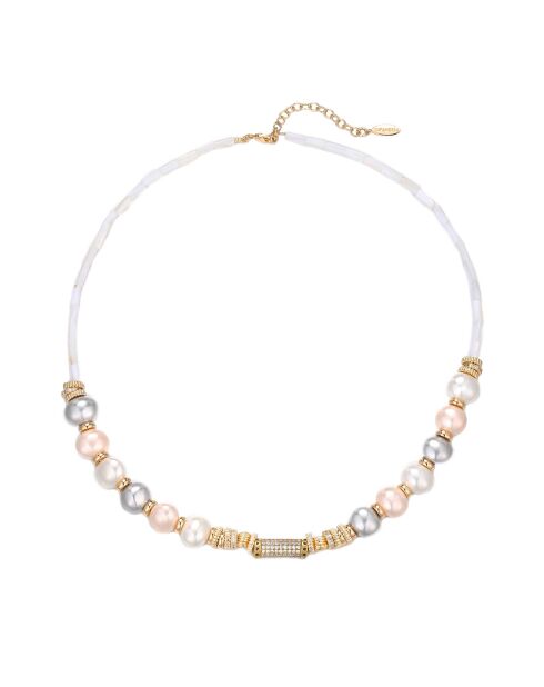 Collier perles Komodo blanc