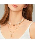 Collier perles Komodo blanc