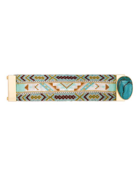 Bracelet manchette Antonella turquoise
