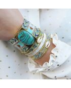Bracelet manchette Antonella turquoise