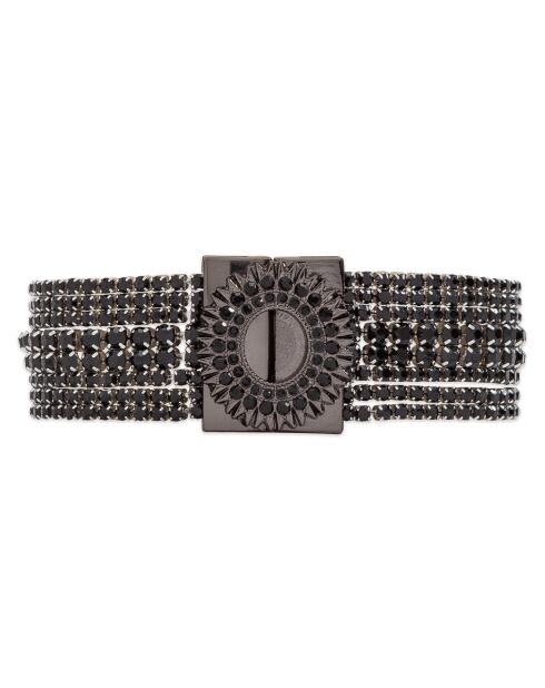 Bracelet manchette Flackes noir