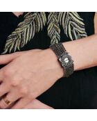 Bracelet manchette Flackes noir