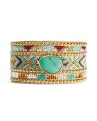Bracelet manchette Jayatwin turquoise